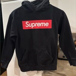 Supreme Red and Black Hoodie
